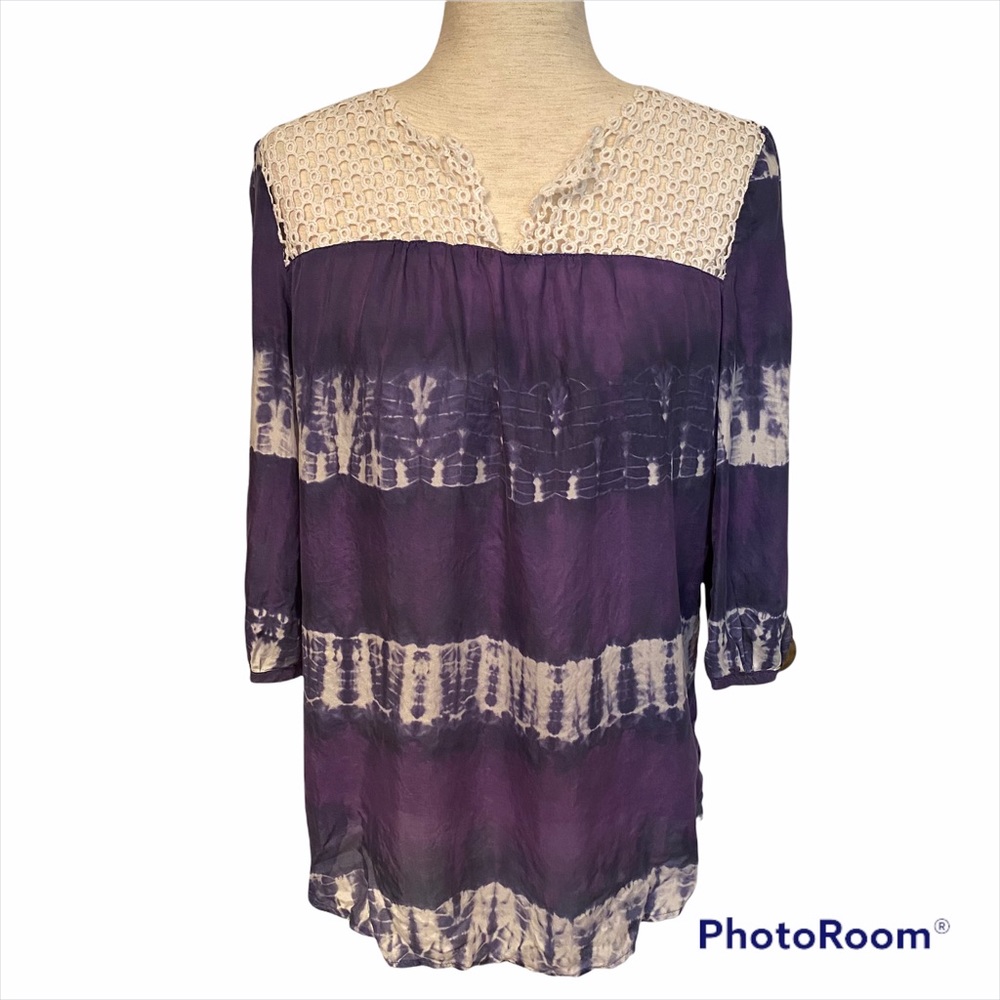 CALYPSO ST BARTH Target TOP TUNIC BLUE WHITE Size M